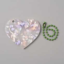 Брелок с полупрозрачным акриловым диском&nbsp;KEYC-WH0027-85E-02