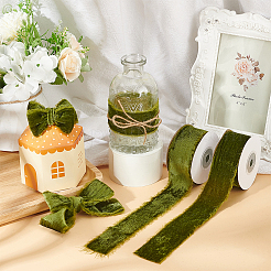 Ткань из бархатной ленты с рваными краями DIY-WH0419-91C