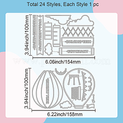 Углеродистая сталь разрезает трафареты DIY-WH0309-1253