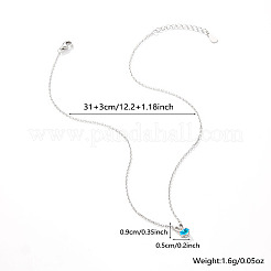 Антикоррозийные ожерелья с подвеской в виде кролика из кубического циркония SA3308-1