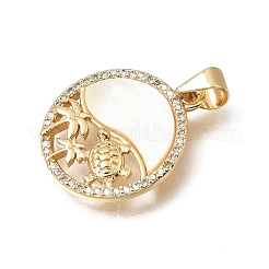 Pendentifs en laiton zircon cubique transparent&nbsp;CU-CBAF50C-11G