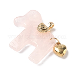 Резные подвески из натурального розового кварца&nbsp;G-C274-02G