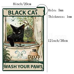 Старинный металлический оловянный знак&nbsp;AJEW-WH0157-040