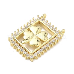 Pendentifs avec zircon cubiques à micro-pavés en laiton&nbsp;KK-K417-19C-G