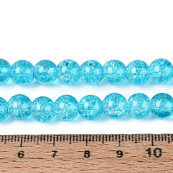 Прозрачные стеклянные бусины с кракле&nbsp;CCG-Q001-8mm-06-A