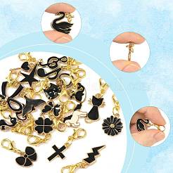 20шт 20 стиля подвеска из сплава эмали украшения&nbsp;HJEW-FS00045