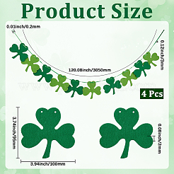 4 Beutel Filz-Kleeblatt-Hängebanner zur Dekoration des St. Patrick's Day&nbsp;AJEW-CY0002-43