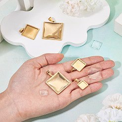 Оправы для подвесок из нержавеющей стали 304 в виде кабошонов&nbsp;STAS-TA0001-47D