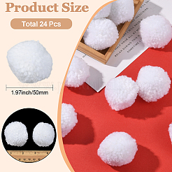 24 boule de pompon en laine douce&nbsp;DIY-SC0031-31D-03