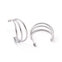 Серьги-гвоздики из нержавеющей стали 304 EJEW-G298-13C-P