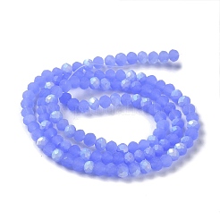 Chapelets de perles en verre imitation jade&nbsp;X1-EGLA-A034-J4mm-MB03