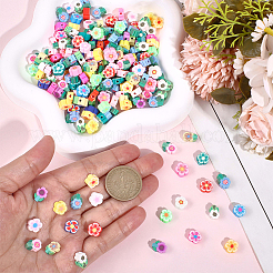 400 Stück 2 Stile handgemachte Polymer Clay Blumen Pflaumenblüten Perlen&nbsp;CLAY-PA0001-32