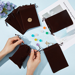 Подарочные пакеты на шнурке из бархата&nbsp;ABAG-BBC0001-10C-03