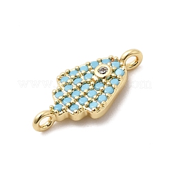 Ciondoli con connettore in ottone con micro pavé di zirconi cubici religiosi&nbsp;KK-H529-01B-G