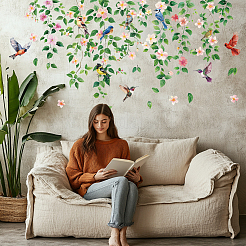 Полупрозрачные самоклеящиеся наклейки на стену из ПВХ STIC-WH0041-001