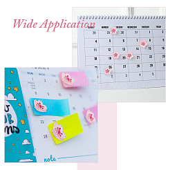 Бумажные кнопки для рисования с блестками в виде цветочной смолы&nbsp;AJEW-FH0006-95B