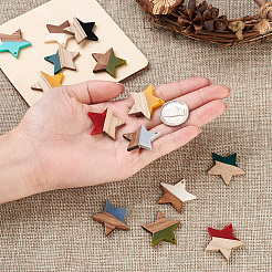 18шт 9 цвета подвески из смолы и ореха&nbsp;RESI-BT0001-08