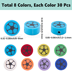 240 шт. 8-х цветные бусины из полимерной глины ручной работы CLAY-SC0002-35