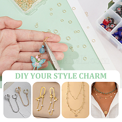 450 шт. 4 стиля латунных соединительных колец KK-UN0002-76