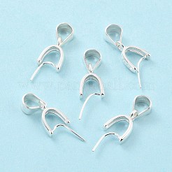 925スターリングシルバーアイスピック・ピン・ベイル  ティアドロップ  銀  10x6x2mm  穴：5x4mm  内径：4mm  ピン：0.4mm&nbsp;STER-Z001-122S-04
