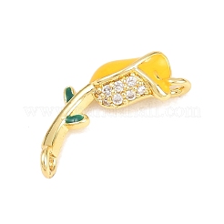Pendentifs avec zircon cubiques à micro-pavés en laiton&nbsp;KK-H273-35G-02