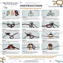 DIY Blume Baumwollschnur Fäden Stricken Anhänger Dekoration Herstellung Kits&nbsp;DIY-SC0027-63A