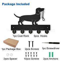 Настенные вешалки из дерева и железа HJEW-WH0055-002