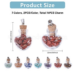 Подвески в виде сердечек из стеклянных бутылок&nbsp;PALLOY-CA00004