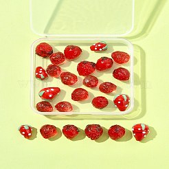 25 шт. 6 стиля бусины ручной работы в виде клубники в технике лэмпворк 3D LAMP-FS0001-19