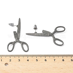 Серьги-гвоздики из сплава в форме ножниц для унисекс&nbsp;EJEW-V006-07