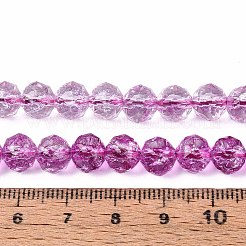 Хрустящие прозрачные стеклянные бусины нити&nbsp;GLAA-N063-8mm-05