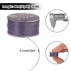 Fil de perles en nylon&nbsp;NWIR-WH0005-10F