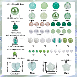 Kits de fabrication de bijoux en perles rondes en acrylique et en verre&nbsp;DIY-SP0003-01C