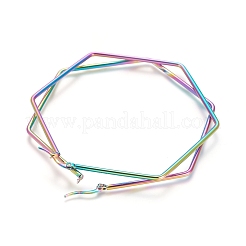 Серьги-кольца геометрической формы из нержавеющей стали 304 STAS-D171-08M