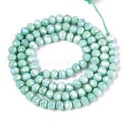 Антикоррозийные гальванические стеклянные бусины рондель&nbsp;LS-EGLA-T021-4mm-17-07