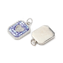 Покрытие стойки латунь микро паве кубический цирконий и подвески в виде ракушек&nbsp;KK-I357-12P