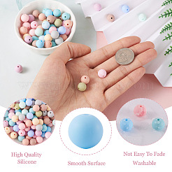 140 шт. 14 цвета пищевые экологически чистые силиконовые бусины SIL-TA0001-26