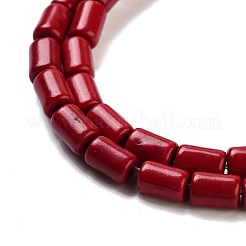 Синтетических нитей бирюзовые бусы X-TURQ-G120-4x6mm-07