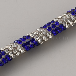 Cordón de tubo redondo de PVC con rhinestone&nbsp;OCOR-WH0120-79B