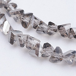 Chapelets de perles en verre électroplaqué&nbsp;EGLA-J145-4mm-PL01