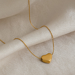 Collares colgantes de corazón de acero inoxidable 304 para mujer&nbsp;GT5254