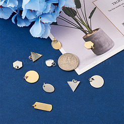 12 шт. 12 стиля подвесок и кулонов из нержавеющей стали 201 STAS-CF0001-01