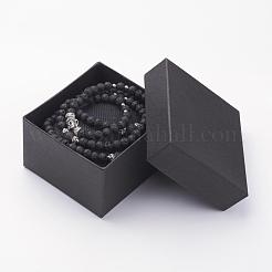 Браслеты с запахом из натурального вулканического камня BJEW-JB02582