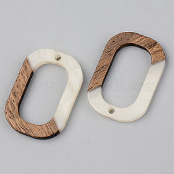 Pendentifs en résine opaque et bois de noyer&nbsp;RESI-S389-031A-C04