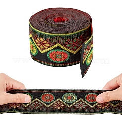 Stickerei Polyesterband&nbsp;SRIB-WH0006-05