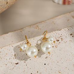 Круглые серьги-подвески из нержавеющей стали 304 WJ2231