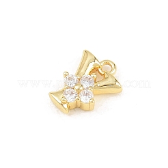 Breloques en laiton zircon cubique transparent&nbsp;KK-Z151-18G-Y