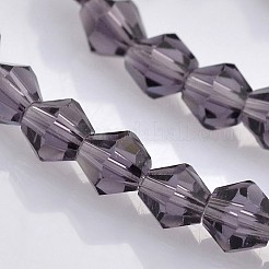 Sfaccettate perle di vetro bicone fili&nbsp;X-EGLA-P017-4mm-03