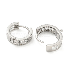 Покрытие стойки латунь микропаве фианит серьги обручи EJEW-C102-21A-P