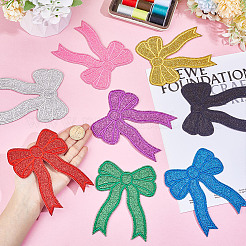 8 шт. нашивки с бантом на тканевой основе для пришивания и утюжки DIY-WH0589-54